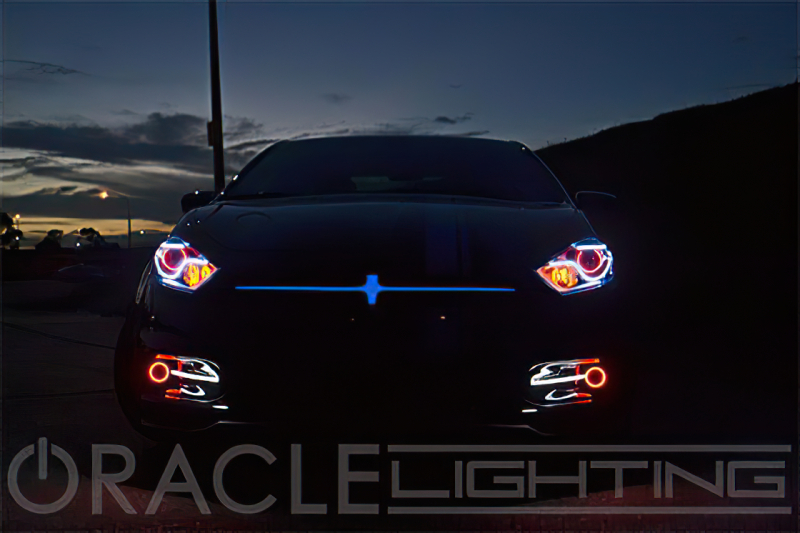 Dodge Dart Fog Light Halo Kit - ORACLE Lighting - Surface Mount LED Projector - Red - `13-`16